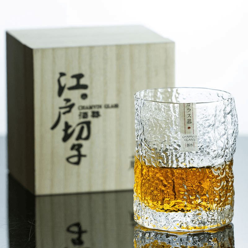 Japans Handgemaakte Edo Kiriko Whiskyglas – Chamvin Snijkunst | Sansoti