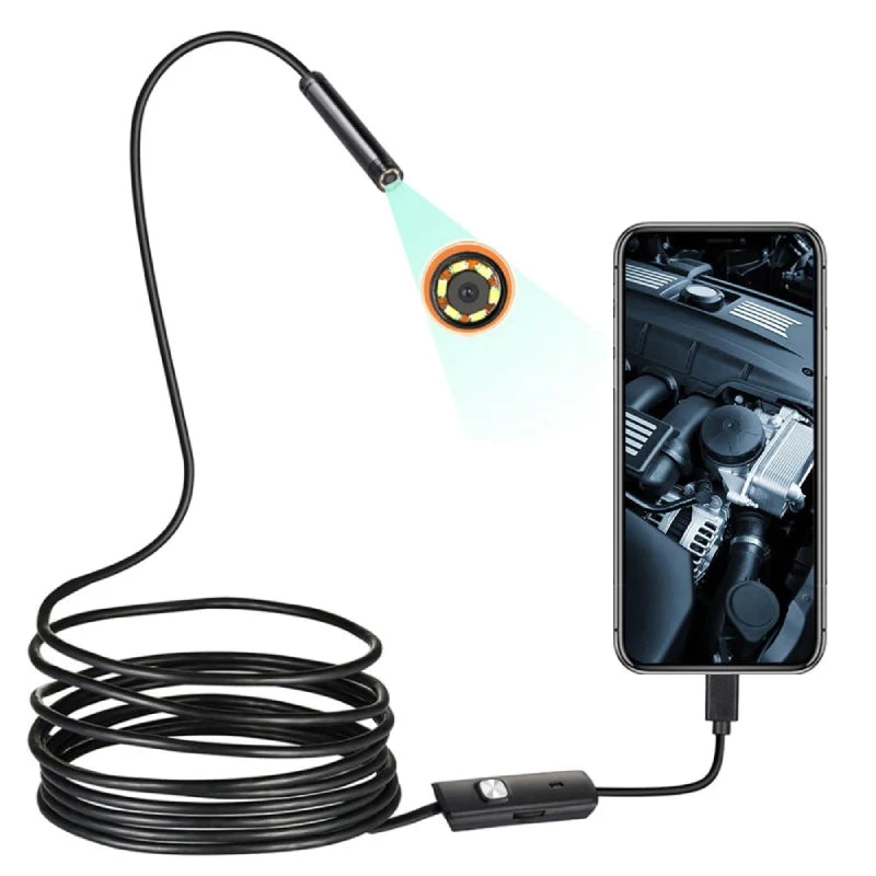 USB Endoscoop Inspectiecamera 7mm Lens Flexibele Kabel LED Verlichting voor Loodgieter Monteur Inspectie | Sansoti