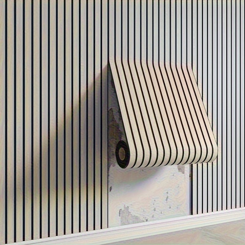 Wandpaneele Selbstklebend Holzoptik 3D PVC Lattenwand Akzentwand 40x300cm Wohnzimmer | Restfield