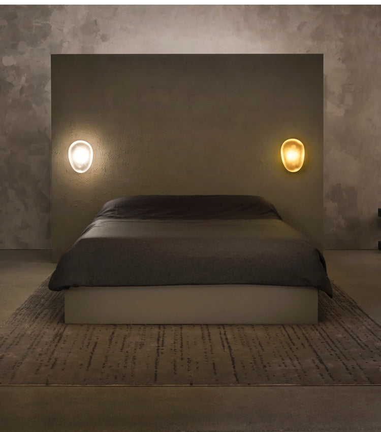 Moderne Glazen Wandlamp met Sfeervolle Ovale Kap – Stijlvolle Minimalistische Verlichting voor Hal Slaapkamer Woonkamer | Sansoti