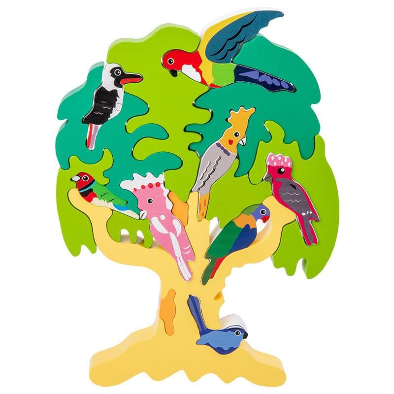 Holz-Baumpuzzle für Kinder von 4–6 Jahren – pädagogisches Montessori-Spielzeug zur Entwicklung der Feinmotorik | Sansoti