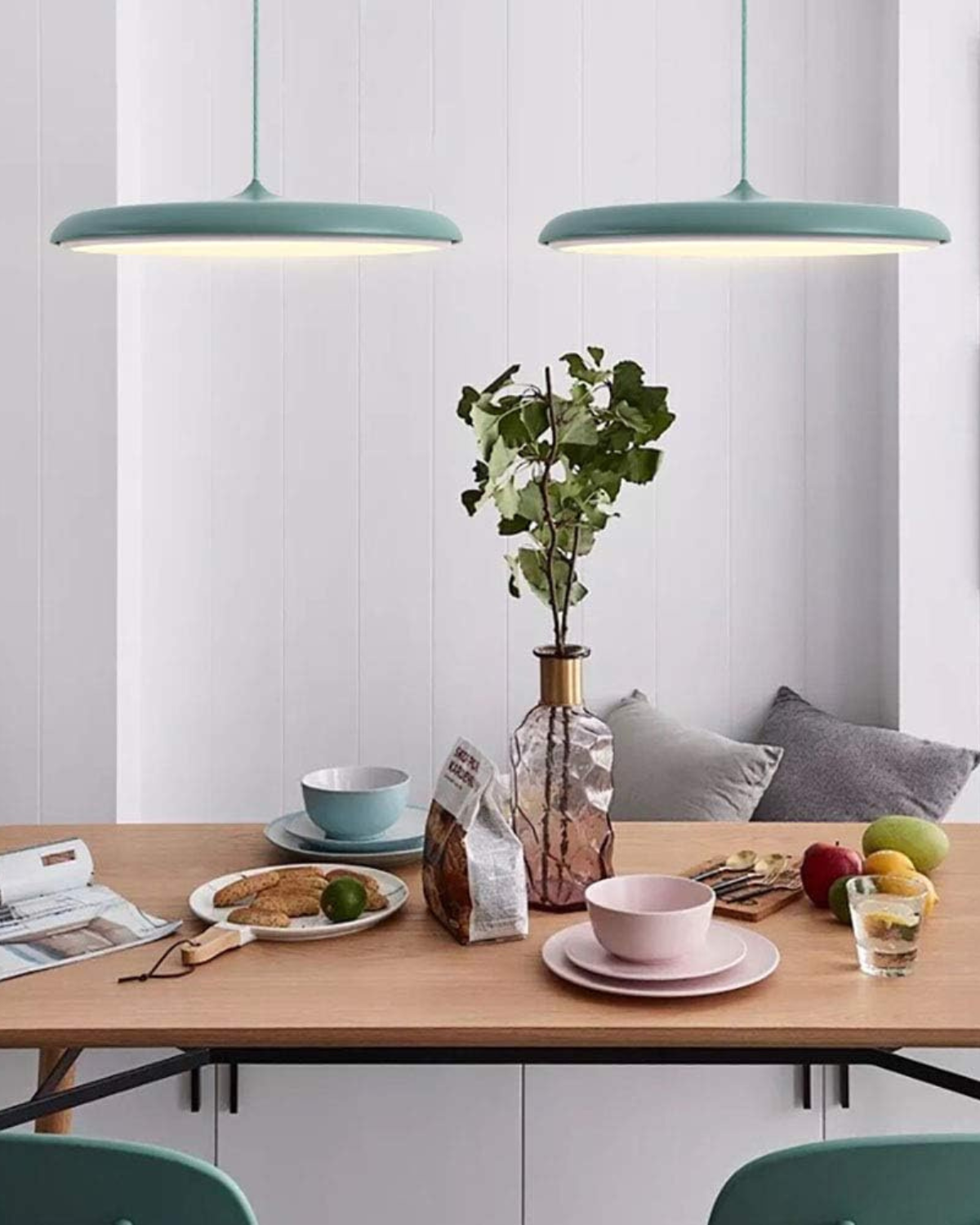 Ronde Hanglamp met Zachte Lichtverspreiding Zwart Grijs Groen Roze Wit Oranje ø25cm ø40cm Modern Scandinavisch Design voor Eetkamer Woonkamer Werkplek | Sansoti
