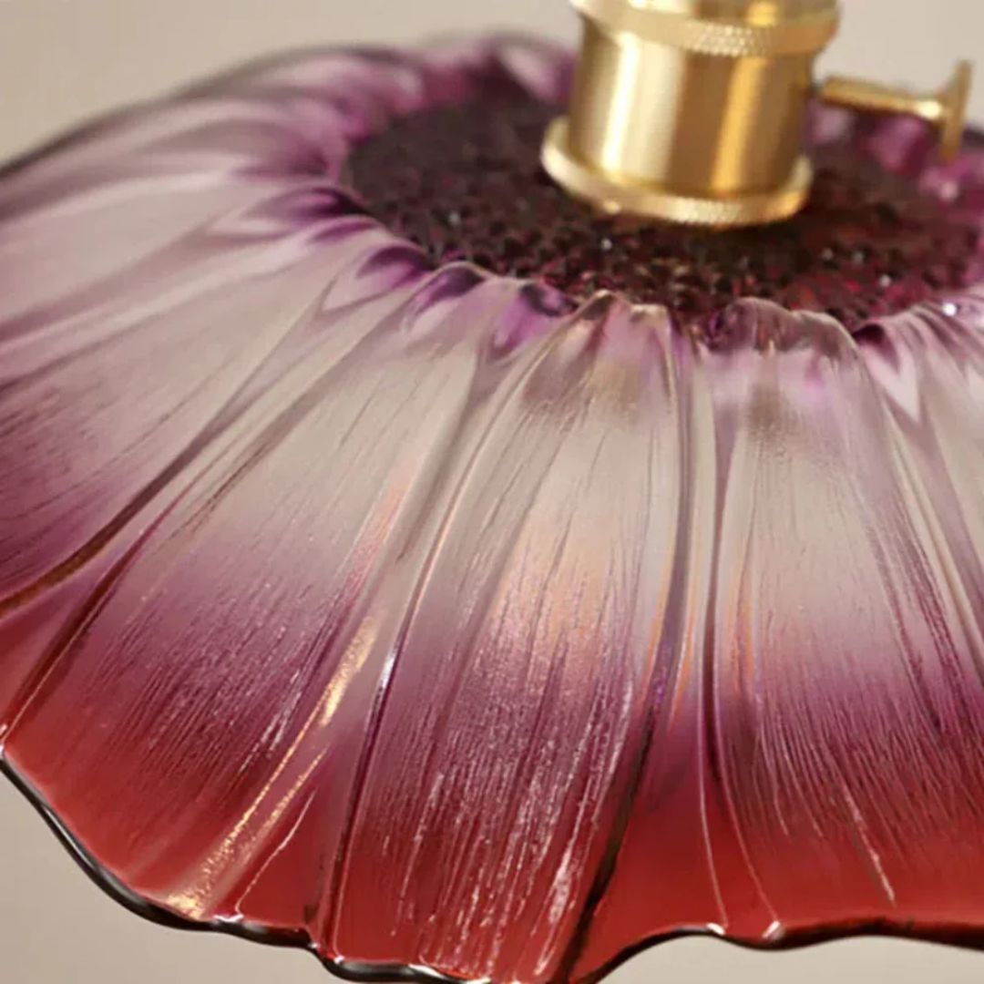 Suspension Cullivan Flower verre métal rouge E27 table à manger éclairage vintage lampe fleur hall éclairage d’ambiance | Restfield