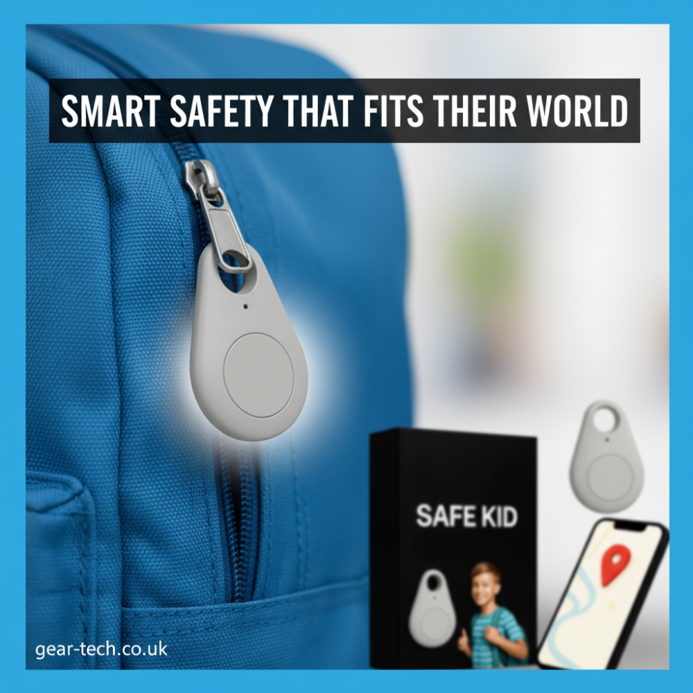 Kinder GPS-Tracker Waterdicht met Real-Time Locatie & SOS-Alarm | Klein, Licht, Draagtasje en Beveiligingsfuncties | Sansoti