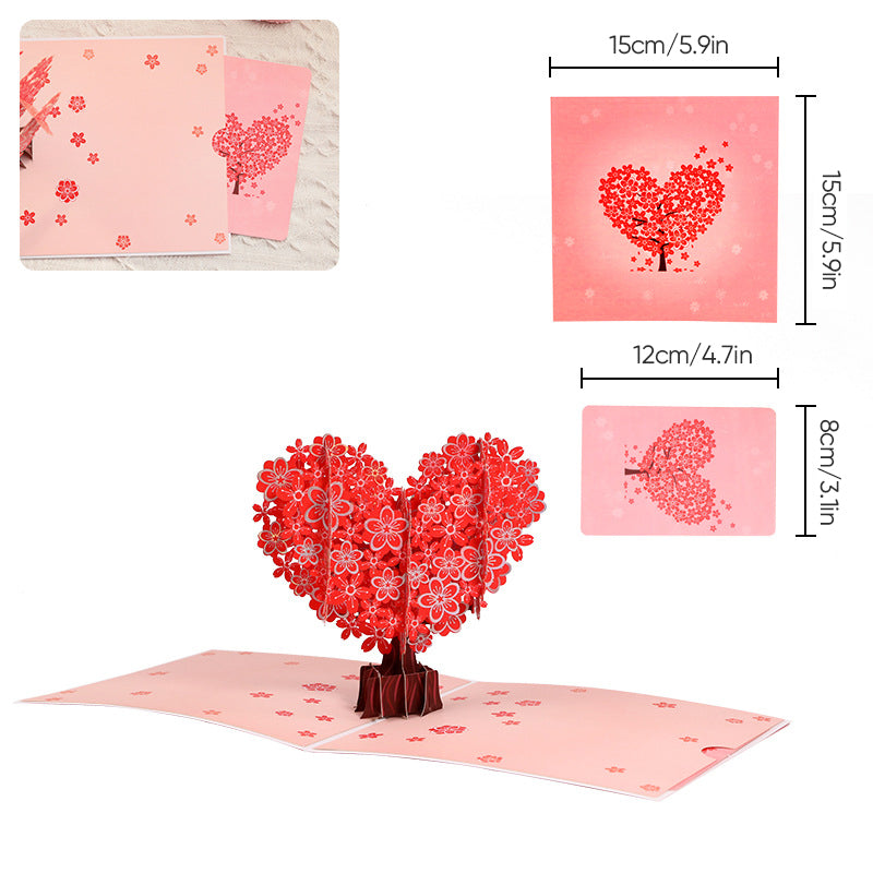 3D-Pop-up-Grußkarte mit Blumenmotiv für Muttertag, Geburtstag und Jubiläum - persönliches Geschenk und Grußkarte | Sansoti