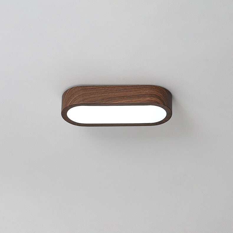 Plafondlamp Hout met Ingebouwde LED 8W – Moderne Flush Mount Verlichting in Natuurlijke Houtnerf Finish | Sansoti