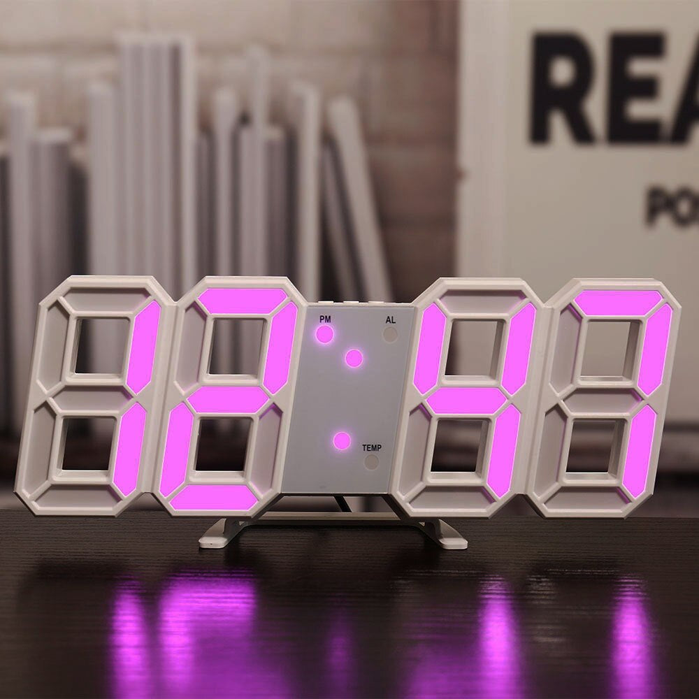 Digitale Wandklok met Temperatuurweergave en Alarm – LED-Display met Automatische Helderheidsaanpassing | Sansoti