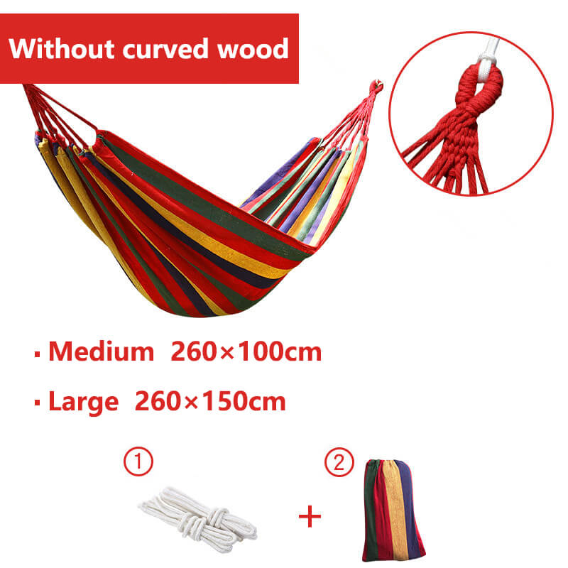 Hängematte Baumwolle Polyester 200x150cm Tragbar Innen Außen Camping Garten 200kg