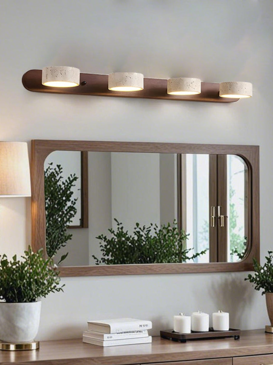 Wandlamp met meerdere lichtpunten natuursteen modern badkamerverlichting warmwit koelwit 2-3-4 lichts stenen armatuur | Sansoti