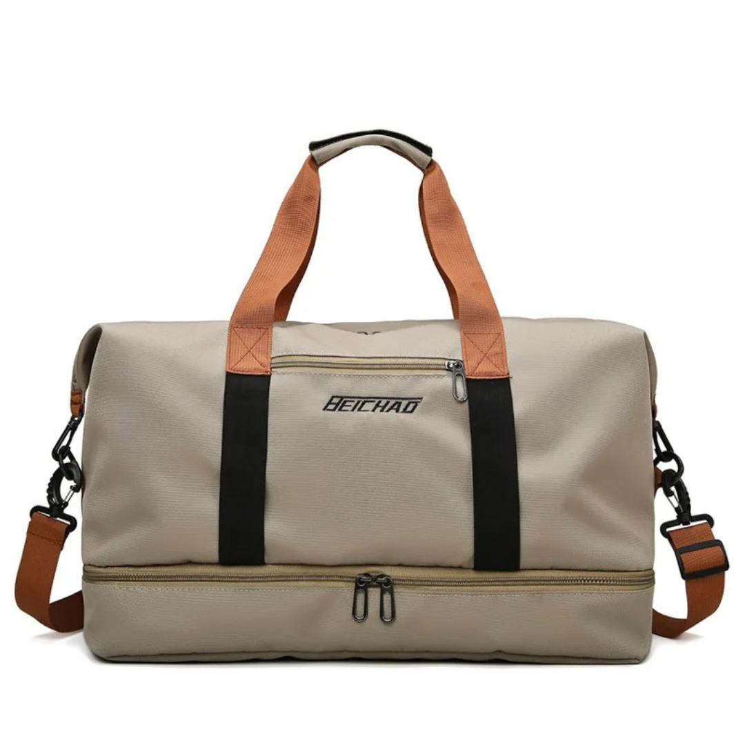 Sporttas met Schoenenvak en Natte-Droge Scheiding 46x25x28cm Oxford Stof Trolley Bevestiging Gym Fitness | Sansoti
