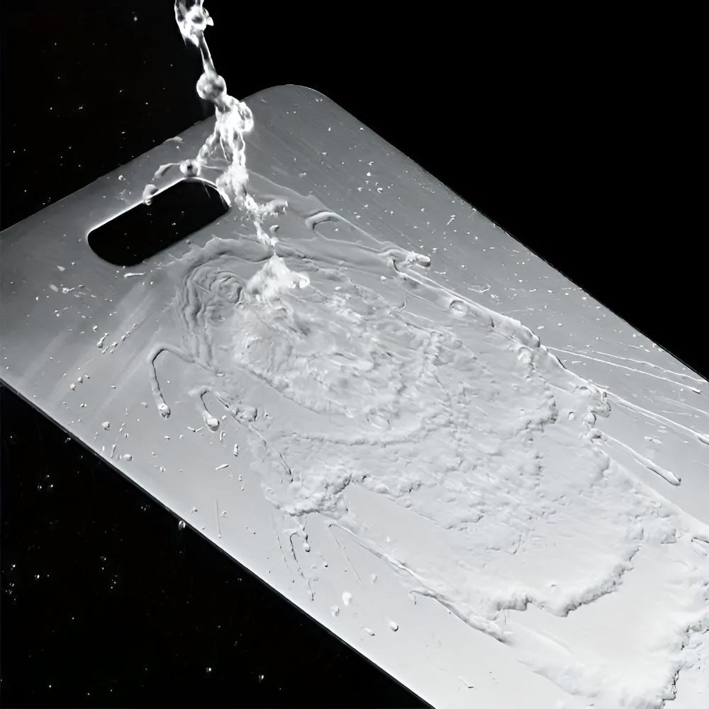 Antibacteriële Snijplank Roestvrij Staal Mesvriendelijk Hygiënisch Keukenaccessoire Duurzaam Modern Voedselveilig | Sansoti
