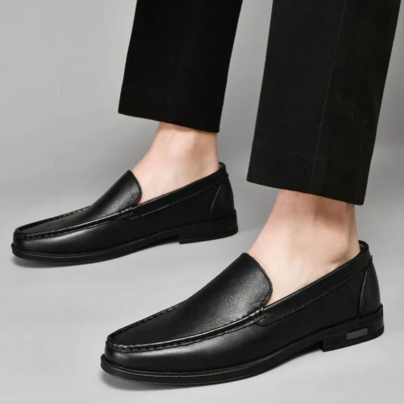 Herenslipper Italiaans Echt Leder Zwart Bruin Grijs Blauw Loafer 39-46 Klassiek Comfort Zakelijk Vrijetijd Tijdloos | Sansoti