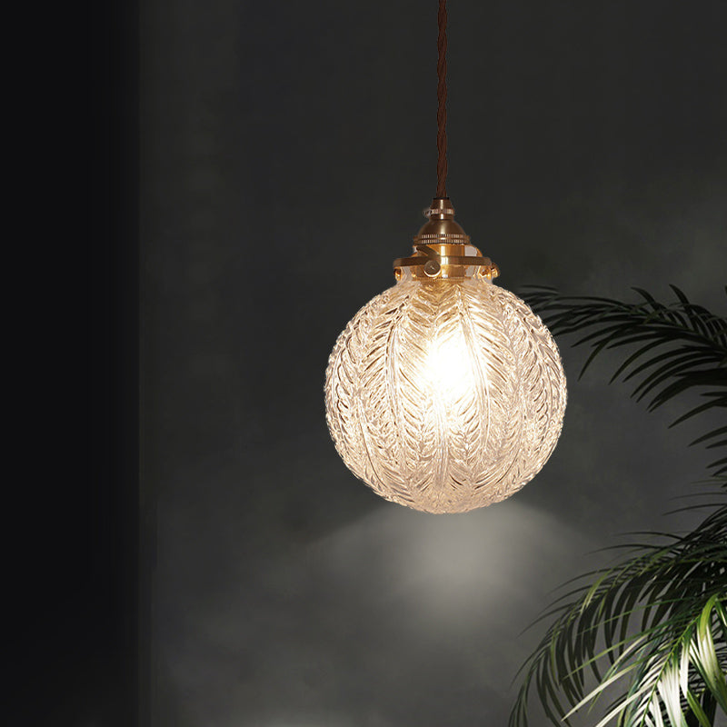 Glazen Hanglamp met Veerdesign – Rookgrijs of Transparant Glas – E14 Fitting – Koloniale Stijl | Sansoti