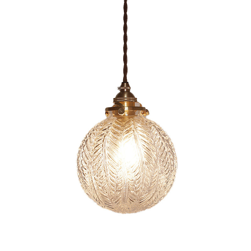 Glazen Hanglamp met Veerdesign – Rookgrijs of Transparant Glas – E14 Fitting – Koloniale Stijl | Sansoti