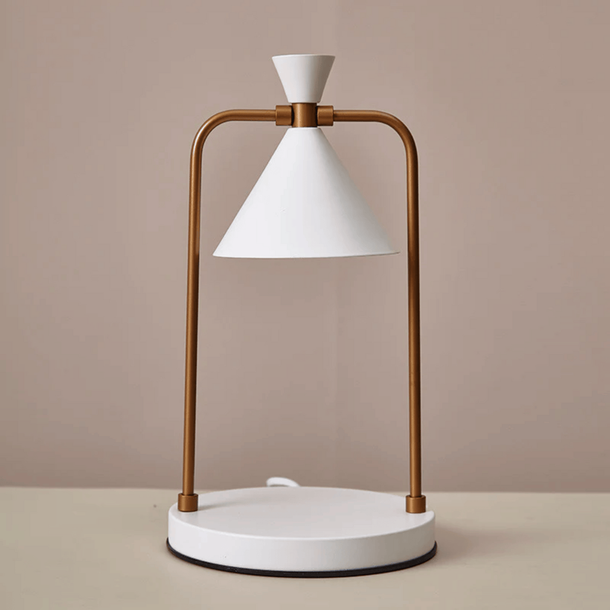Elektrische Kaarsenwarmer Lamp Dimbaar Koper Retro Design met LED Verlichting voor Geurkaarsen Thuis | Sansoti