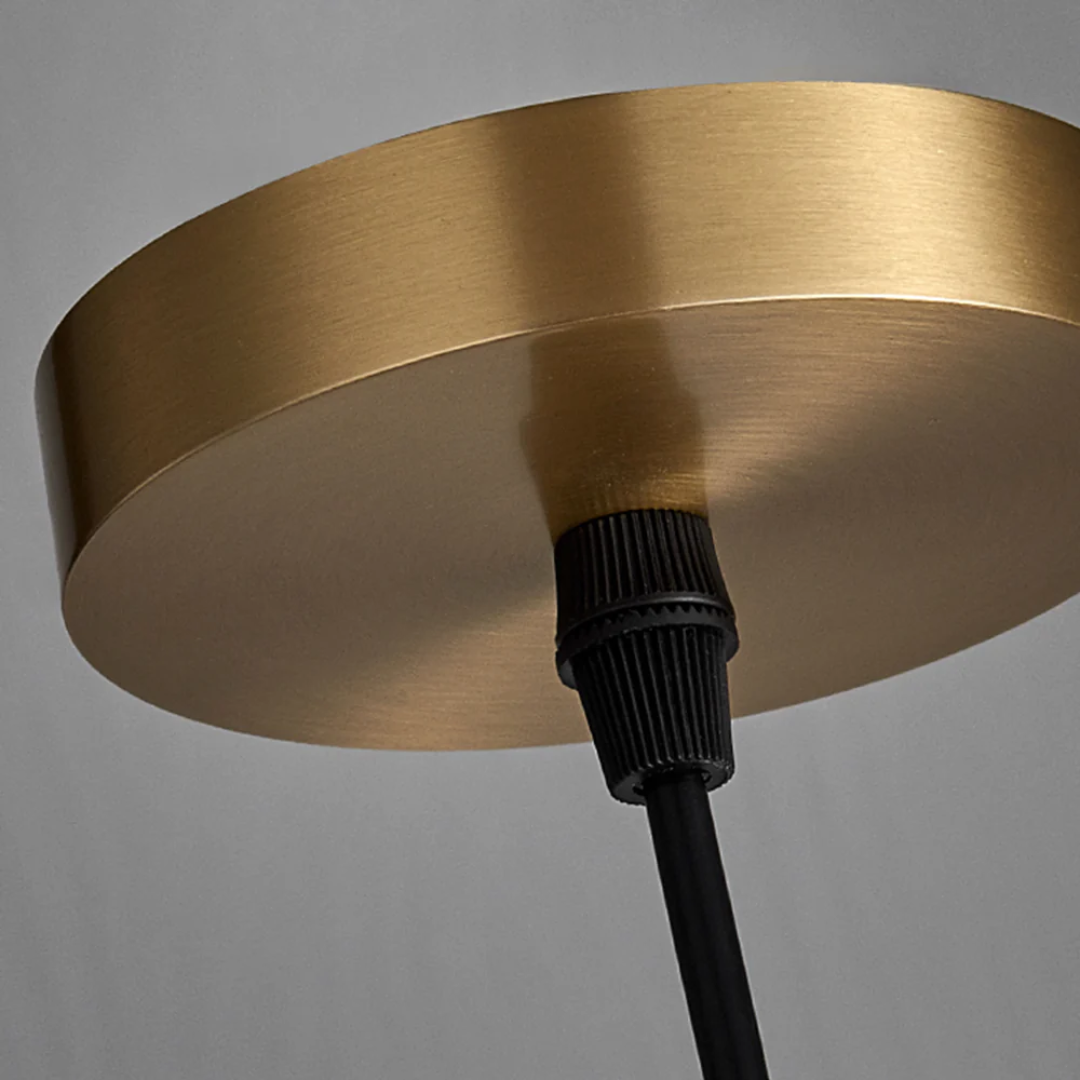 Hanglamp Glas Geribbeld Messing Gelaagd Woonkamer Eettafel Sfeerverlichting Vintage Design | Sansoti