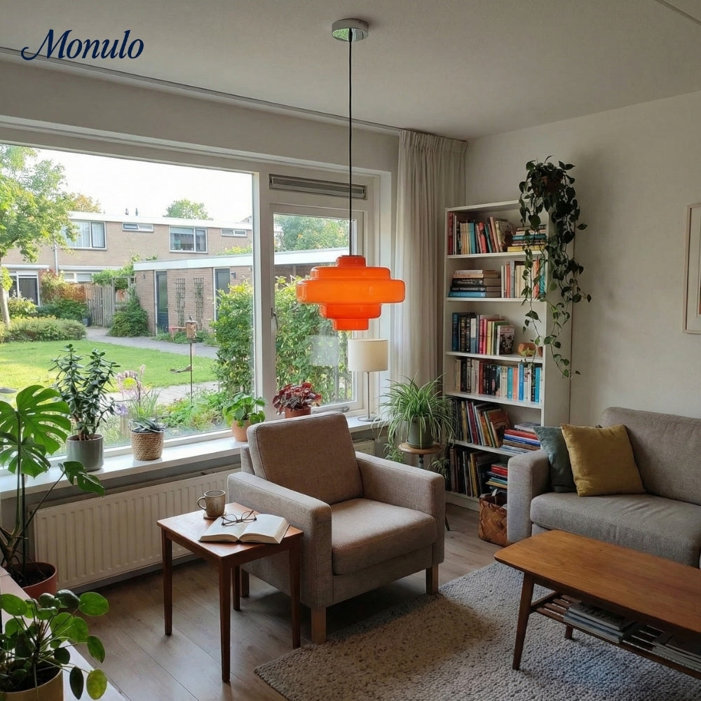 Gekleurde Glazen Hanglamp met Verstelbare Ophanging – Moderne Lichtpunt voor Eetkamer Keuken Woonkamer | Sansoti