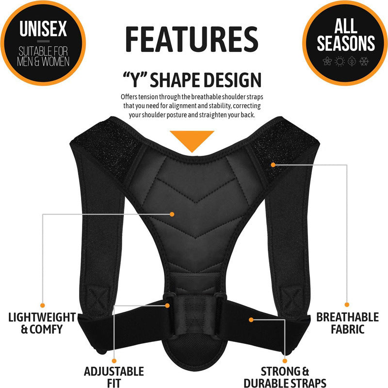 Posture Corrector for a Straight Back and Shoulders - Adjustable Support - Invisible Under Clothing | Sansoti