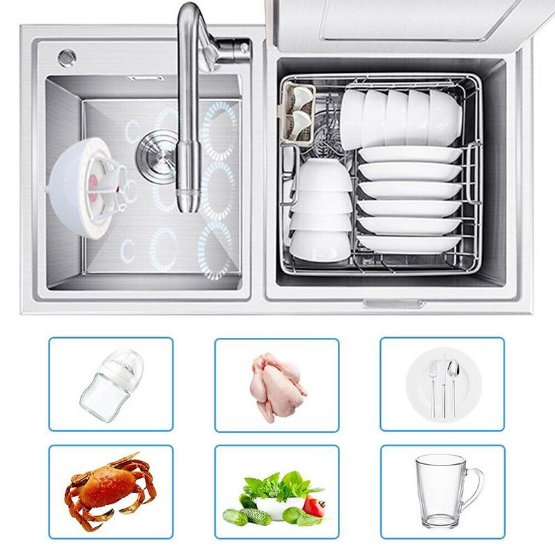 Kompaktes Ultraschall-Reinigungsgerät mit USB, multifunktional für Küche, Camping und Reisen, tragbar, praktisch | Sansoti