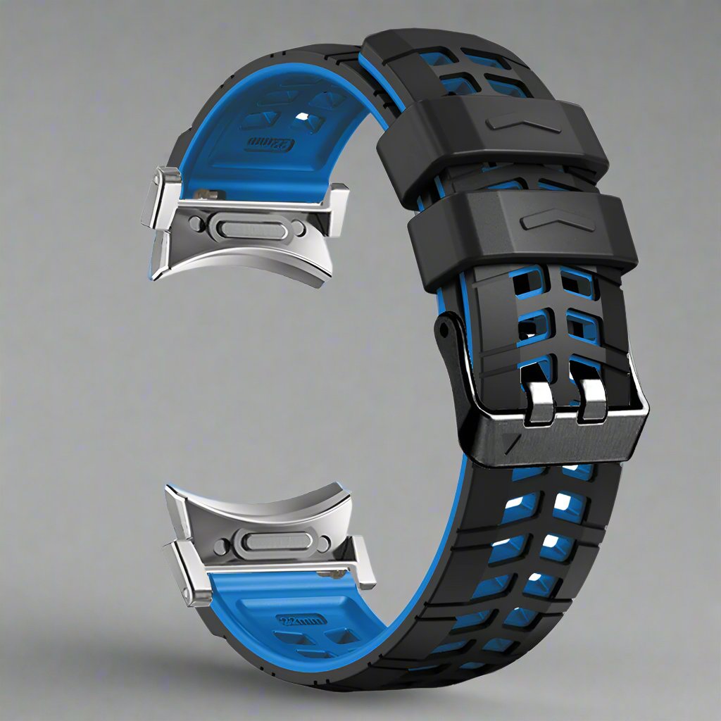 Bracelet de sport en silicone pour montre connectée de 47 mm, noir, orange, gris, rouge, bleu, blanc, vert, réglable et confortable | Sansoti