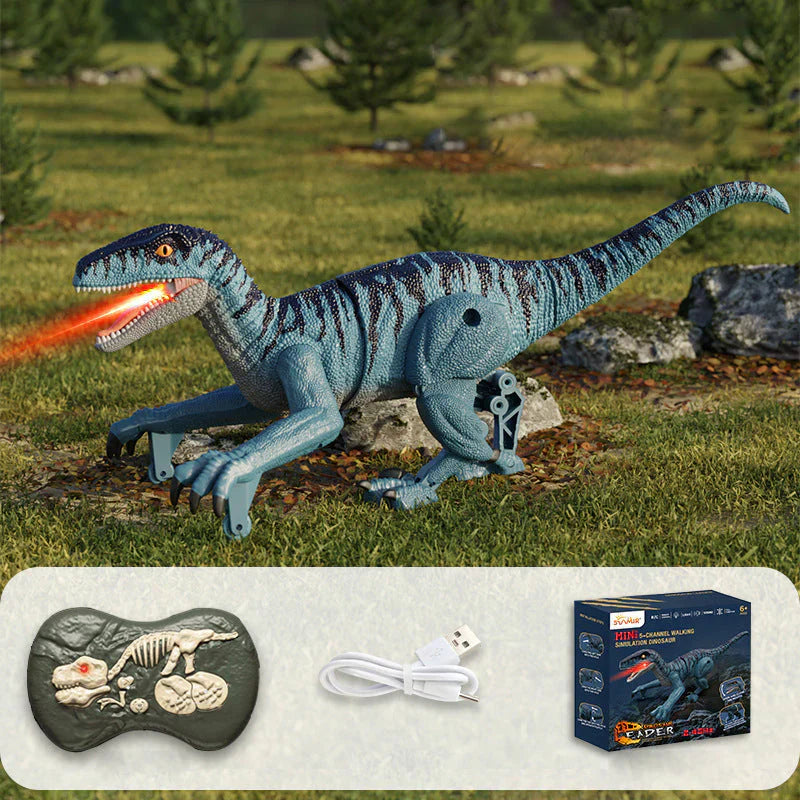 Bestuurbare Prehistorische Speeldino met Mistfunctie – Bewegende Robot Dino voor Kinderen – Oplaadbaar met Afstandsbediening – Dinosaurus Speelgoed met Geluid en Lichteffecten | Sansoti