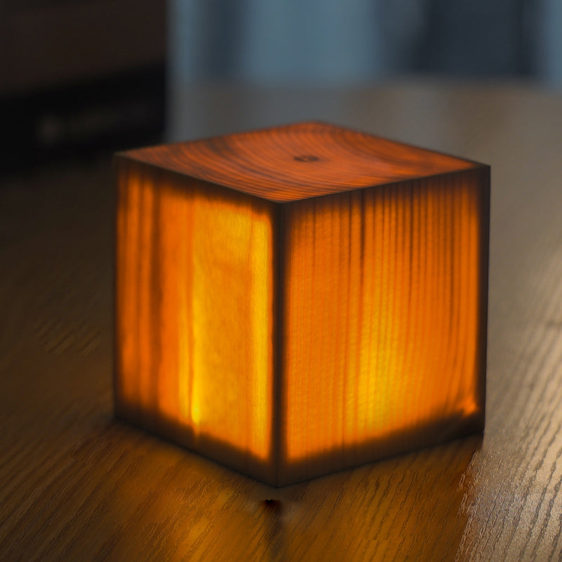 LED Tafellamp Oplaadbaar Touch Dimbaar Houtlook Sfeerlamp Slaapkamer Bureau Draadloos Warm Licht Nachtlampje | Sansoti
