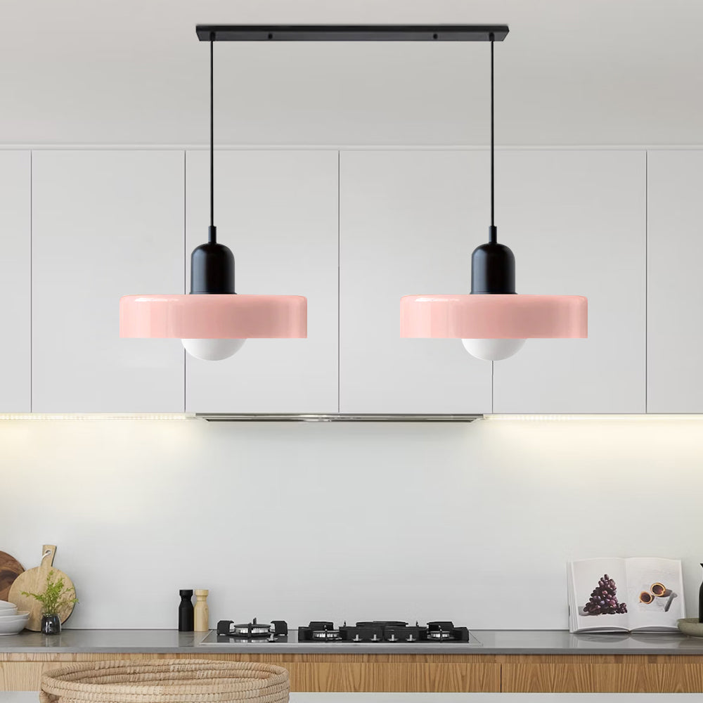Luccon Doppelte Hängeleuchte Glas G9 35 cm Modern Esstisch Wohnzimmer Design Beleuchtung | Restfield