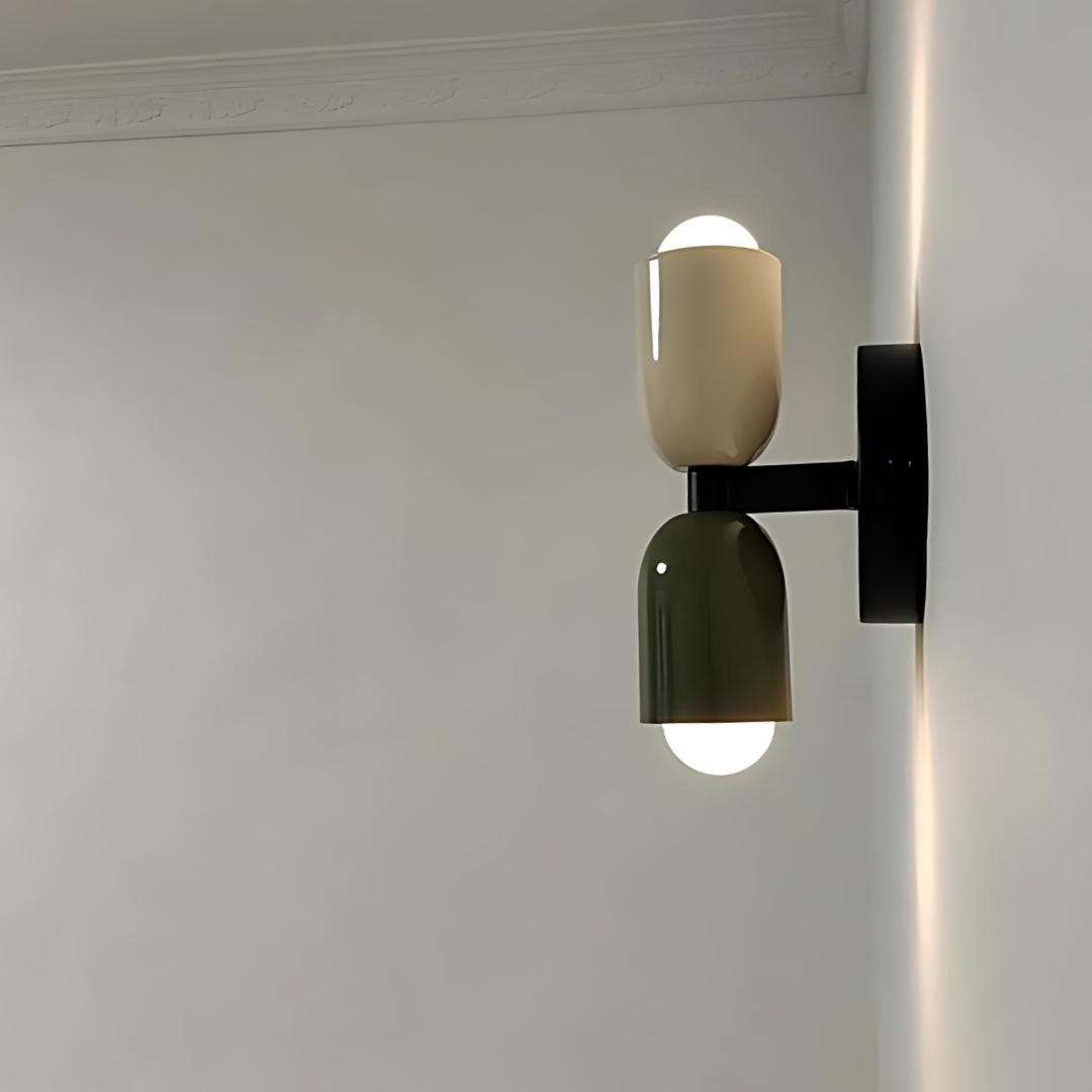 Applique Murale Crème Blanc Chaud Métal Fer E27 12cm LED 2 Lumières Chambre Couloir Salon | Restfield