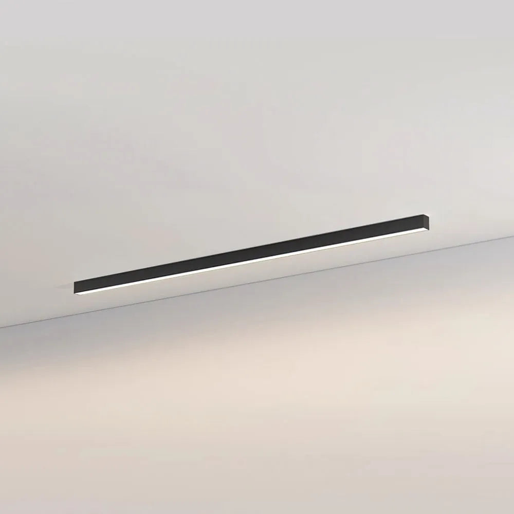 LED Deckenleuchte Schwarz Langgezogen Modern für Wohnzimmer Flur Schlafzimmer Minimalistische Deckenbeleuchtung Innen | Restfield