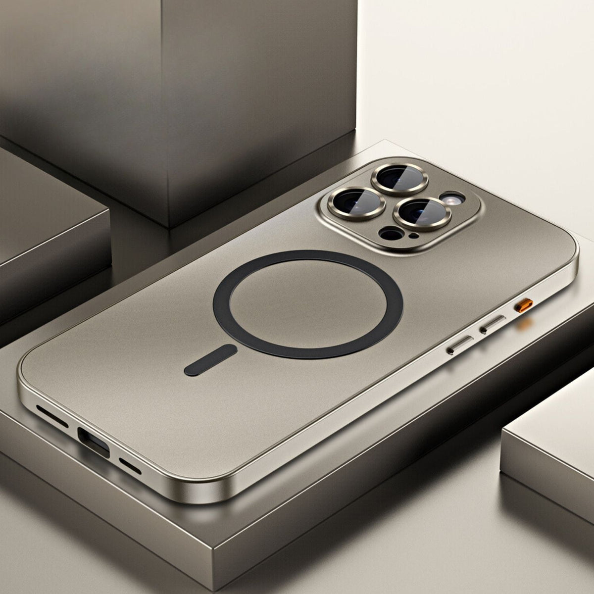 Magnetische Telefoonhoes Metaal iPhone MagSafe Compatibel Stevige Aluminium Beschermhoes Stijlvol Design | Sansoti