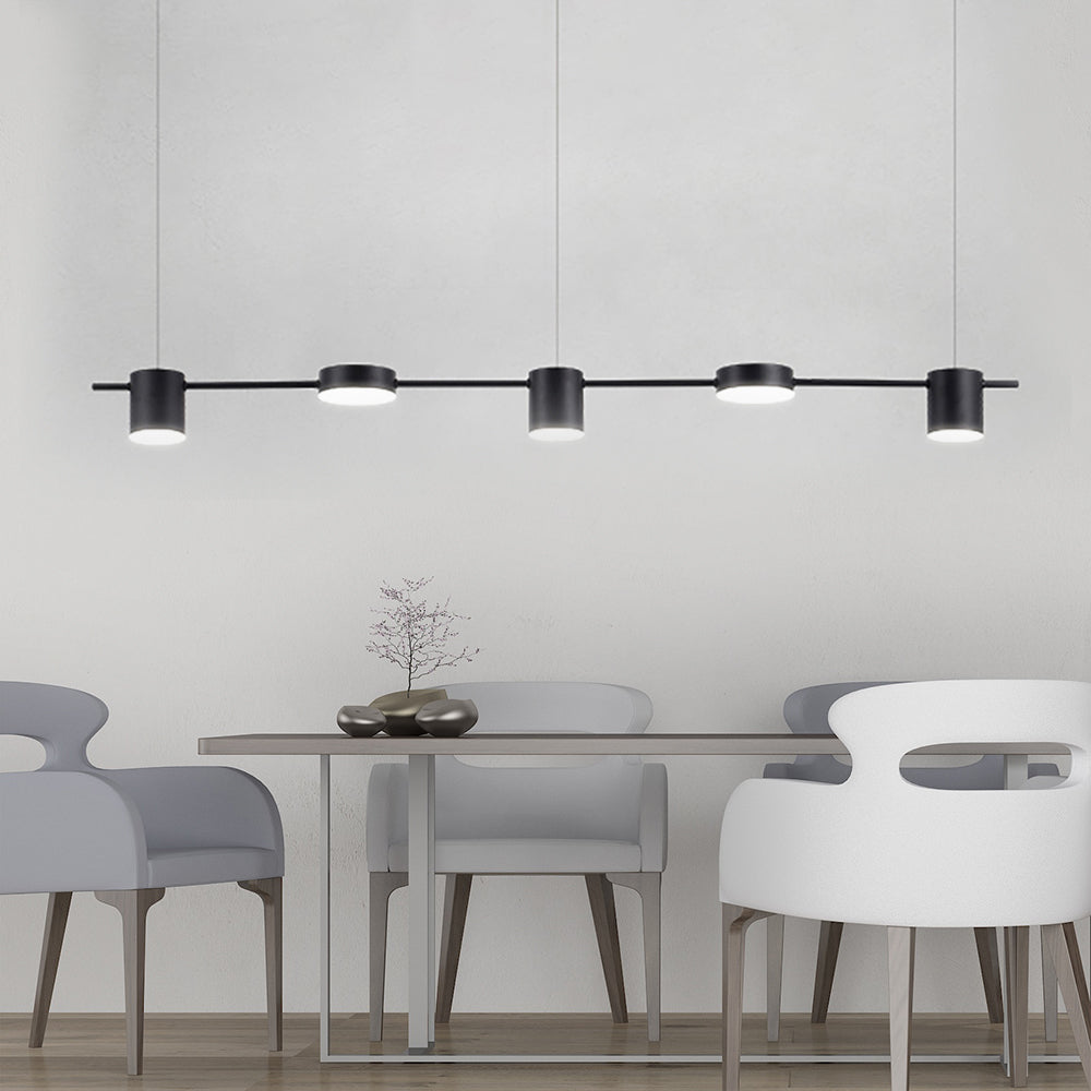 Hängeleuchte Aluminium Schwarz Gold LED 3 5 6 Flammig Küche Wohnzimmer Esszimmer Deckenlampe Strahler Industrial Modern | Restfield