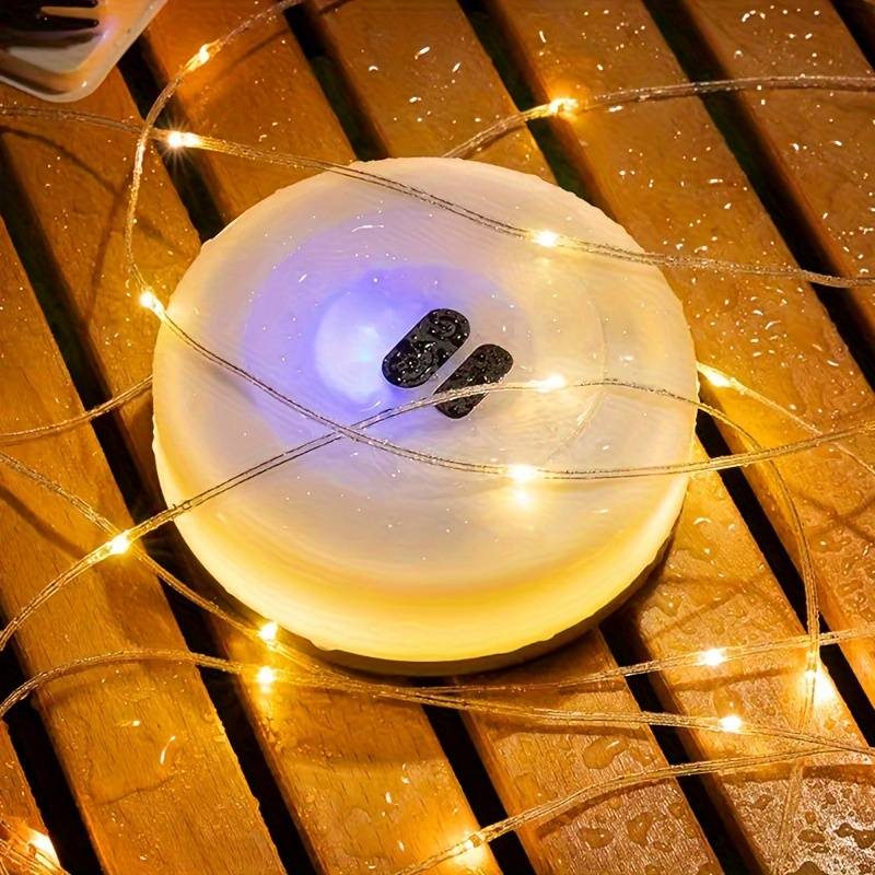 Oplaadbare LED-lichtsnoer 10 meter 100 lampjes IP65 waterdicht 8 modi USB tuin camping feestverlichting | Sansoti