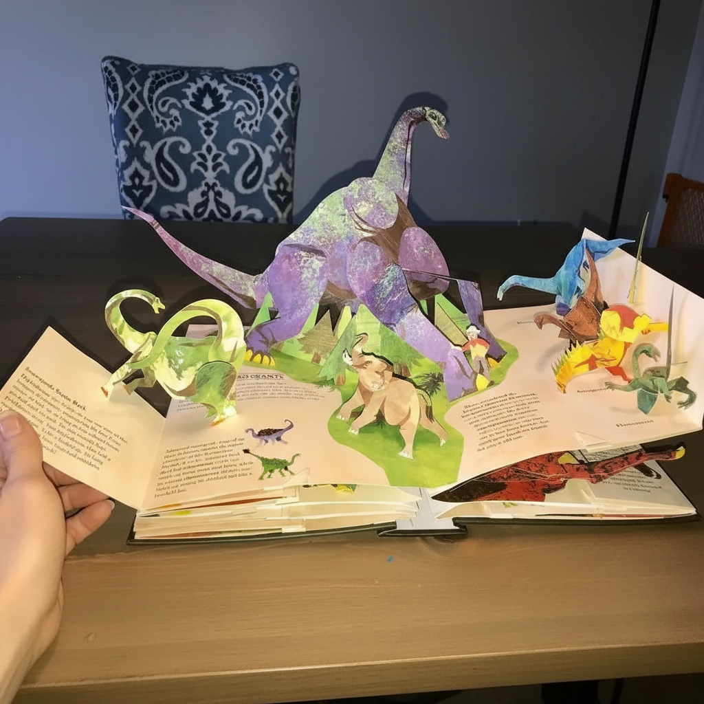 3D Pop-up Boek Dinosaurus – Interactief Kinderboek met Pop-up Scènes – Educatief Prentenboek Prehistorie | Sansoti