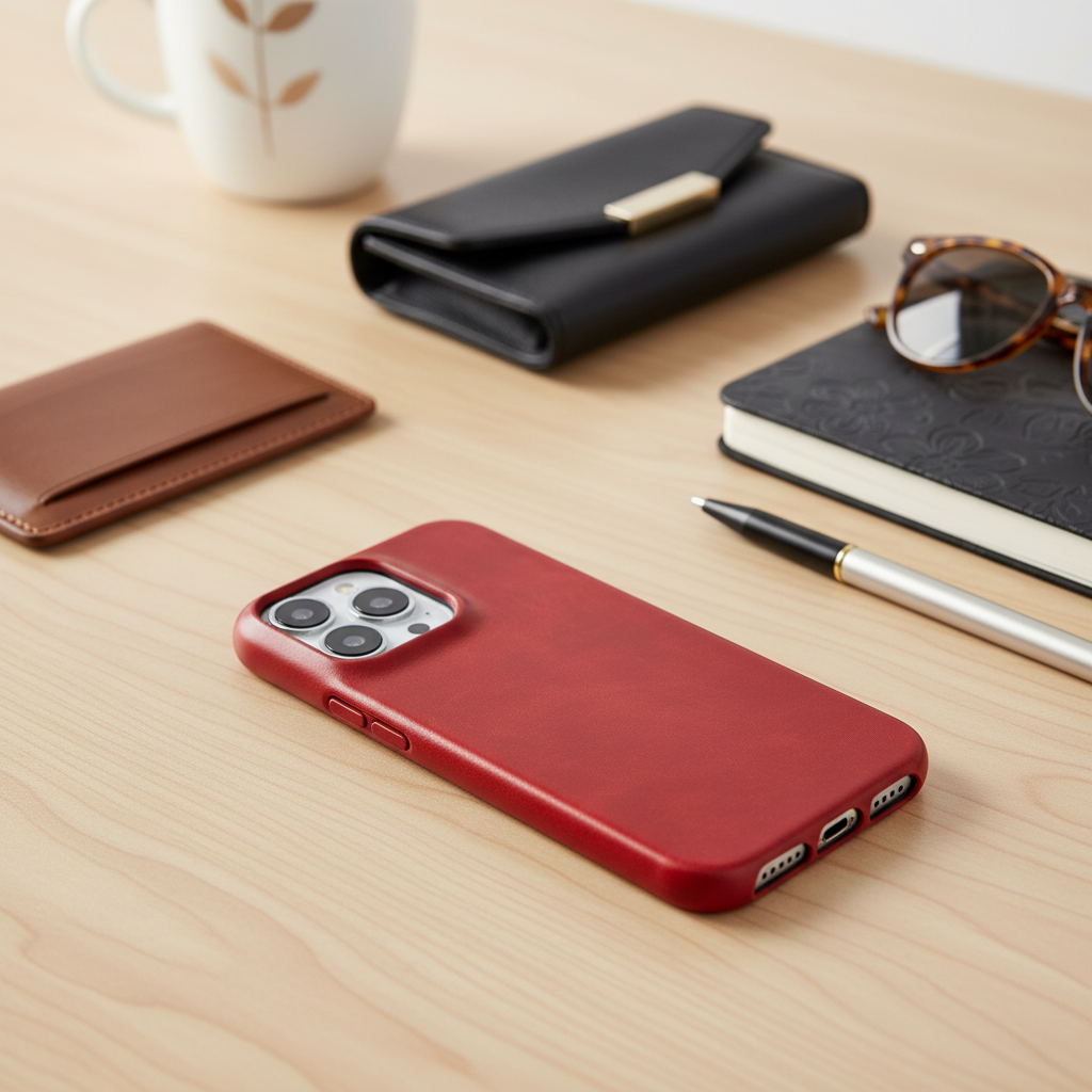 Leather iPhone Case with Oil Wax Finish | Luxury Protection for iPhone 13-16 | MagSafe Compatible | Sansoti