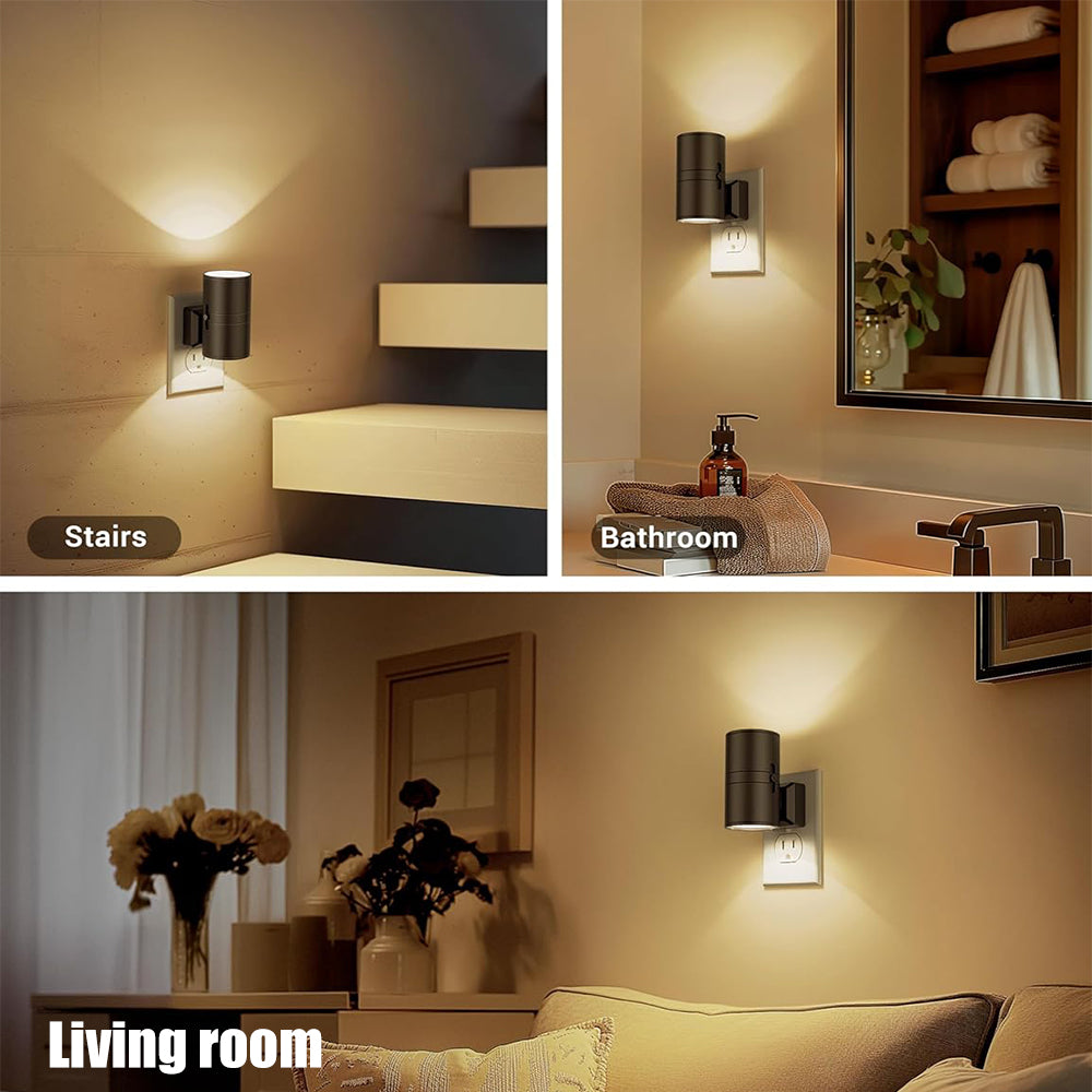 Minimalistische led wandlamp met lichtsensor en automatische dag-nachtfunctie voor moderne interieurs | Sansoti
