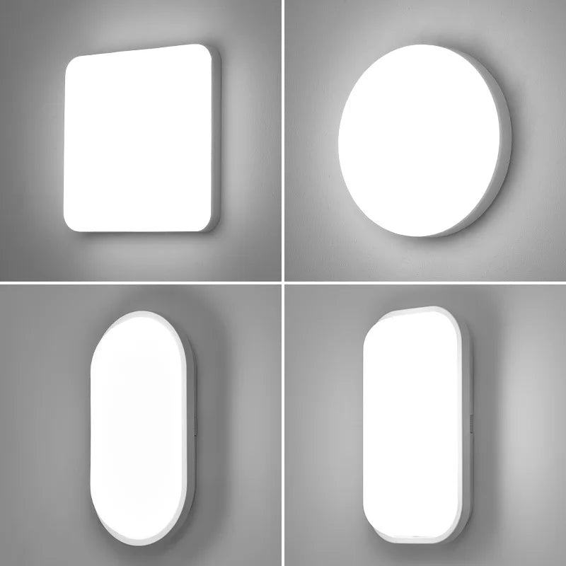 Waterproof Ceiling Lamp LED Round Oval Square for Bathroom Kitchen Balcony with Moisture-Resistant Housing | Sansoti