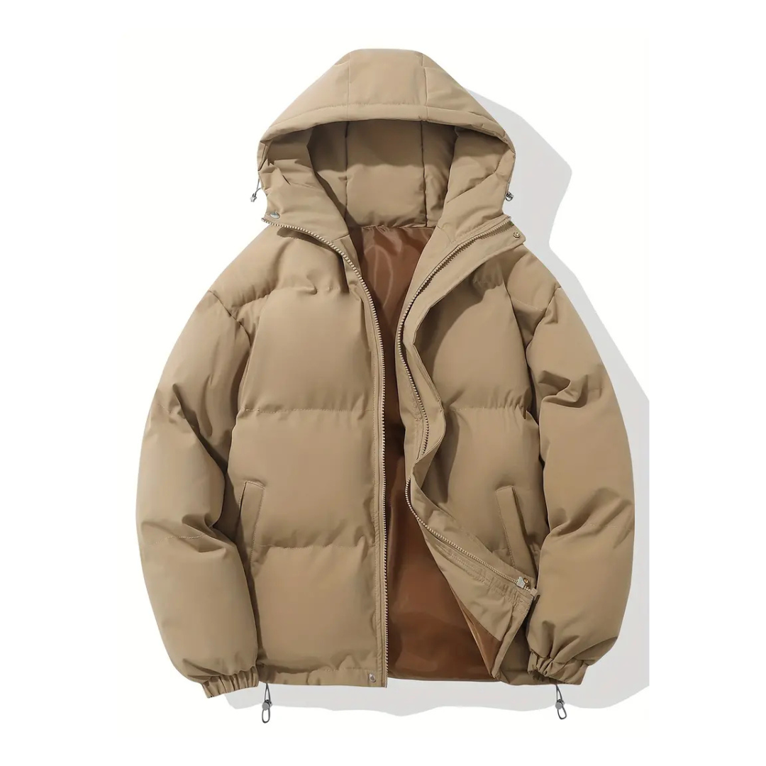 Quilted Women's Jacket, Water-Repellent, Lightweight Polyester, with Hood and Zipper, Winter Outdoor, Black Pink Purple White | Sansoti