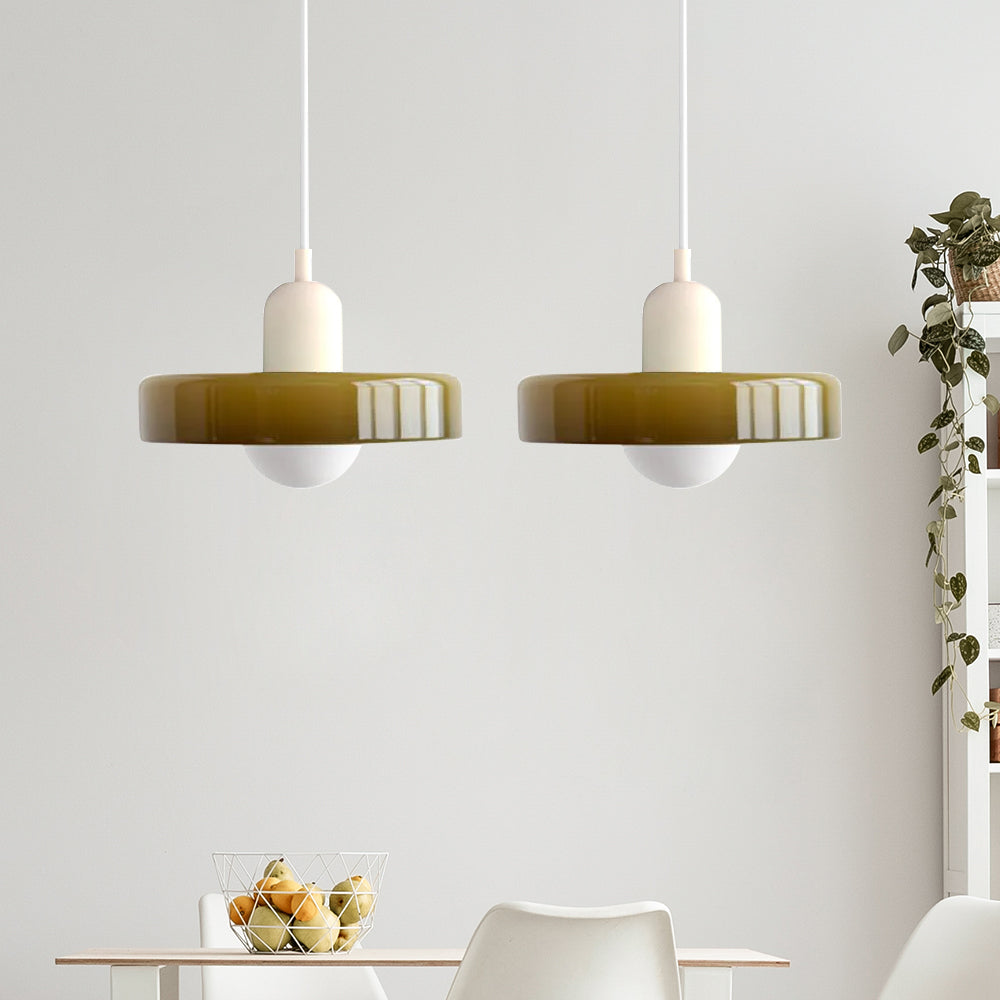 Luccon Doppelte Hängeleuchte Glas G9 35 cm Modern Esstisch Wohnzimmer Design Beleuchtung | Restfield
