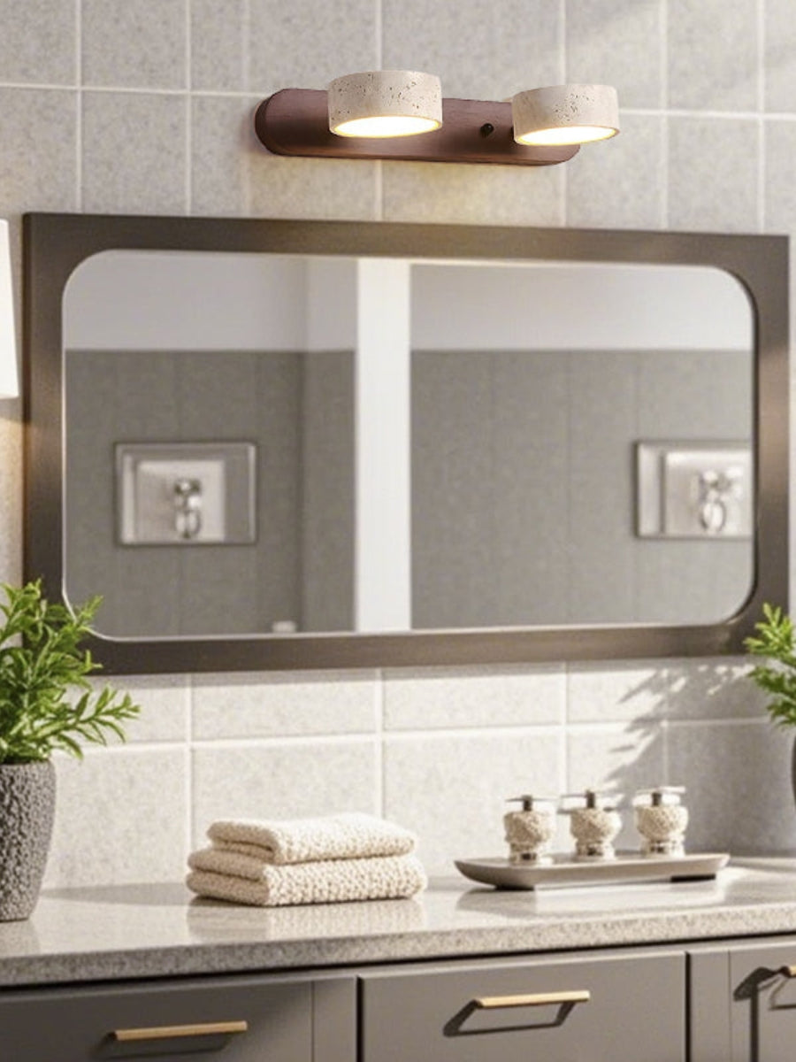 Wandlamp met meerdere lichtpunten natuursteen modern badkamerverlichting warmwit koelwit 2-3-4 lichts stenen armatuur | Sansoti