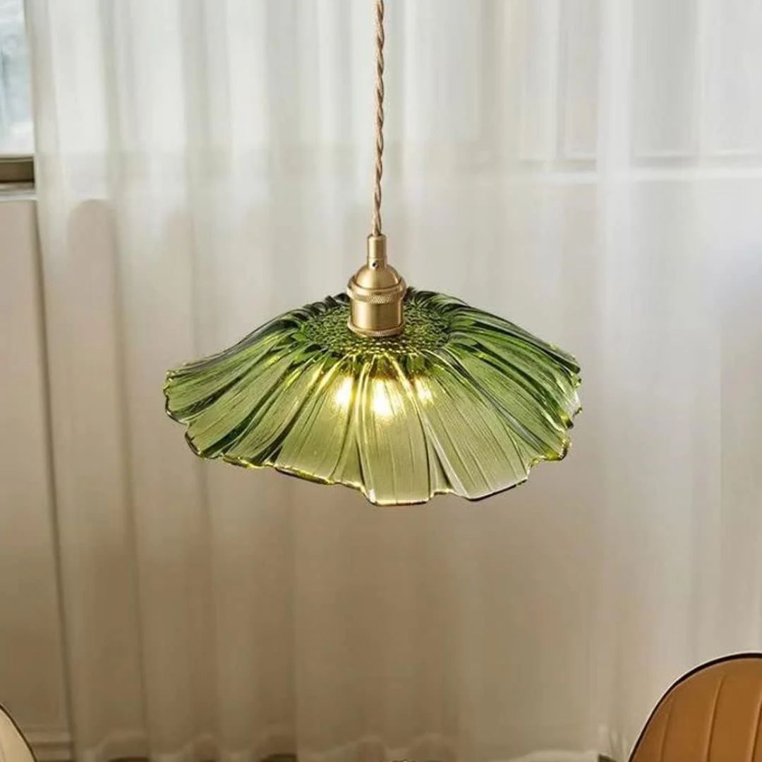 Suspension Cullivan Flower verre métal rouge E27 table à manger éclairage vintage lampe fleur hall éclairage d’ambiance | Restfield