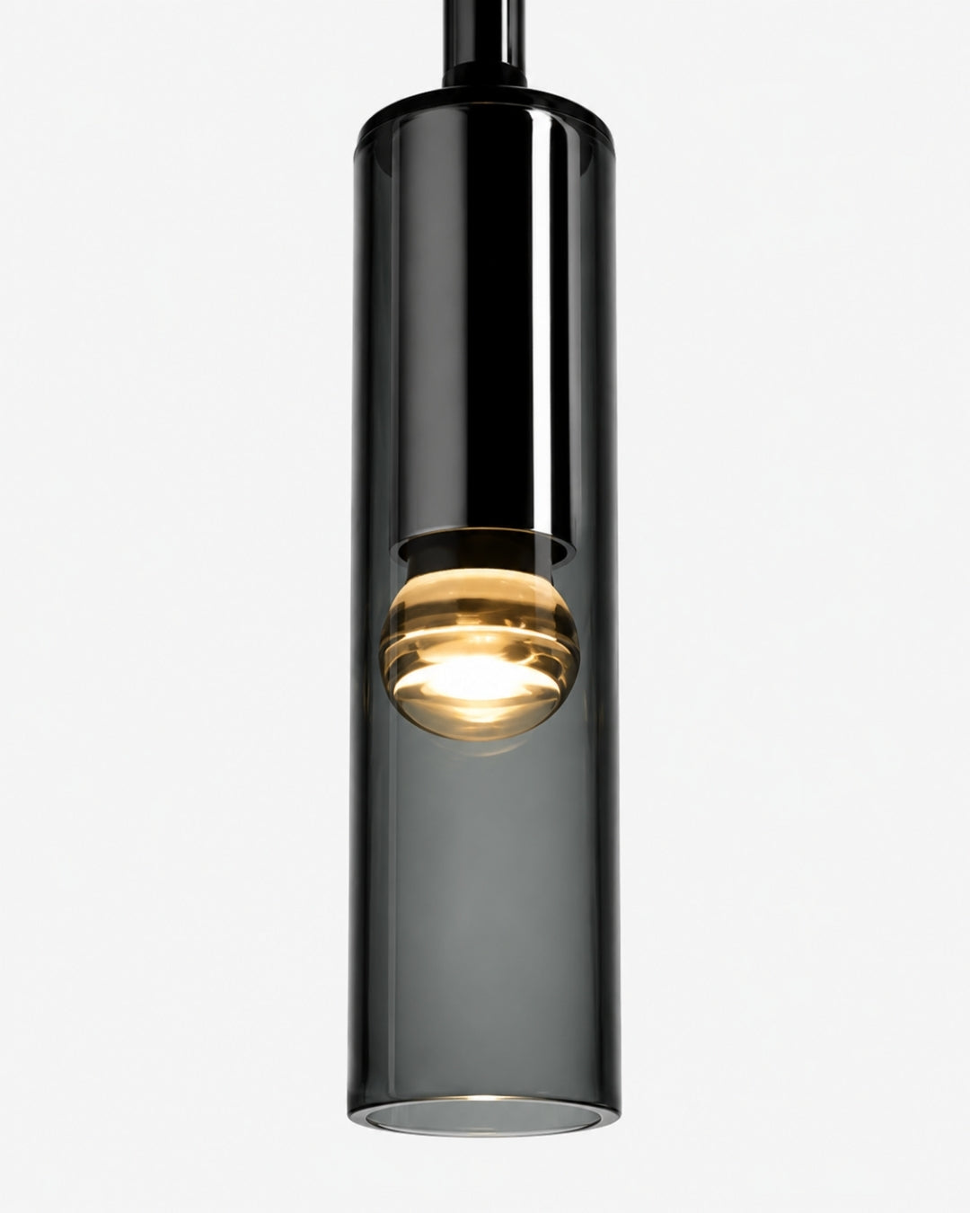 Gerookte Glazen Hanglamp met Minimalistische Metalen Structuur – Moderne Sfeerverlichting voor Eetkamer, Slaapkamer en Woonkamer | Sansoti