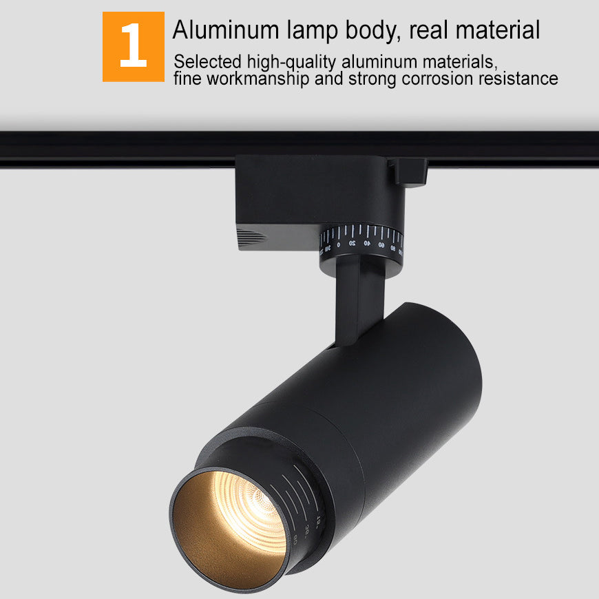 Schienenbeleuchtung LED Aluminium Schwarz Weiß 3-5 Spots Wohnzimmer Küche Flur Deckenstrahler Schienenstrahler Eingebettete LED Dimmbar | Restfield