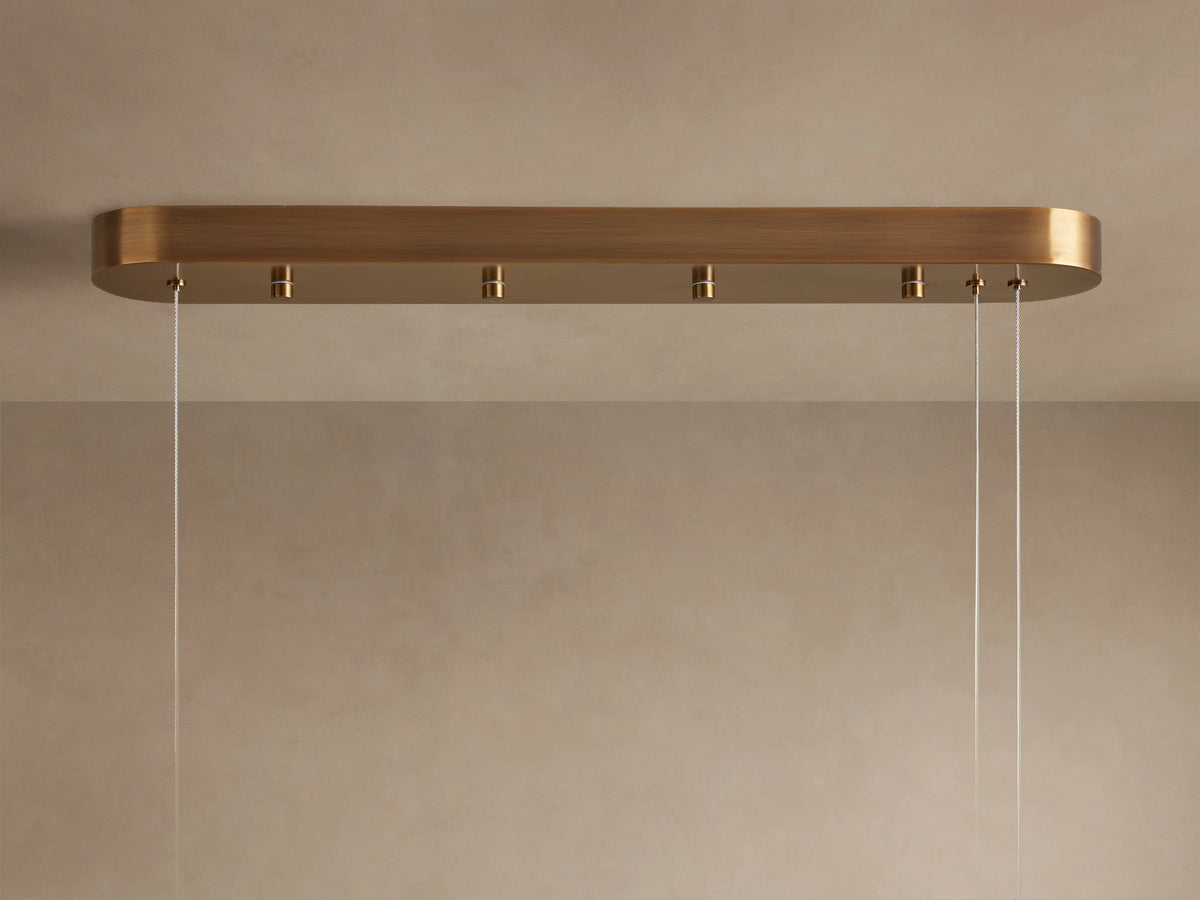Lineaire Albast Kroonluchter 163cm Geïntegreerde LED Dimbaar Hanglamp Natuursteen Eetkamer Woonkamer Design | Sansoti