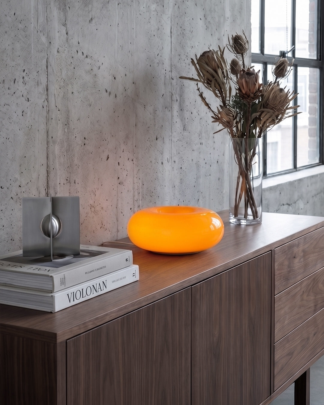 NARA Sculptural Donut Lamp met 3 Kleurtemperaturen – Dimbare Glazen Tafellamp Bauhaus Design Touch Control Wandmonteerbaar Ambient Lighting | Sansoti