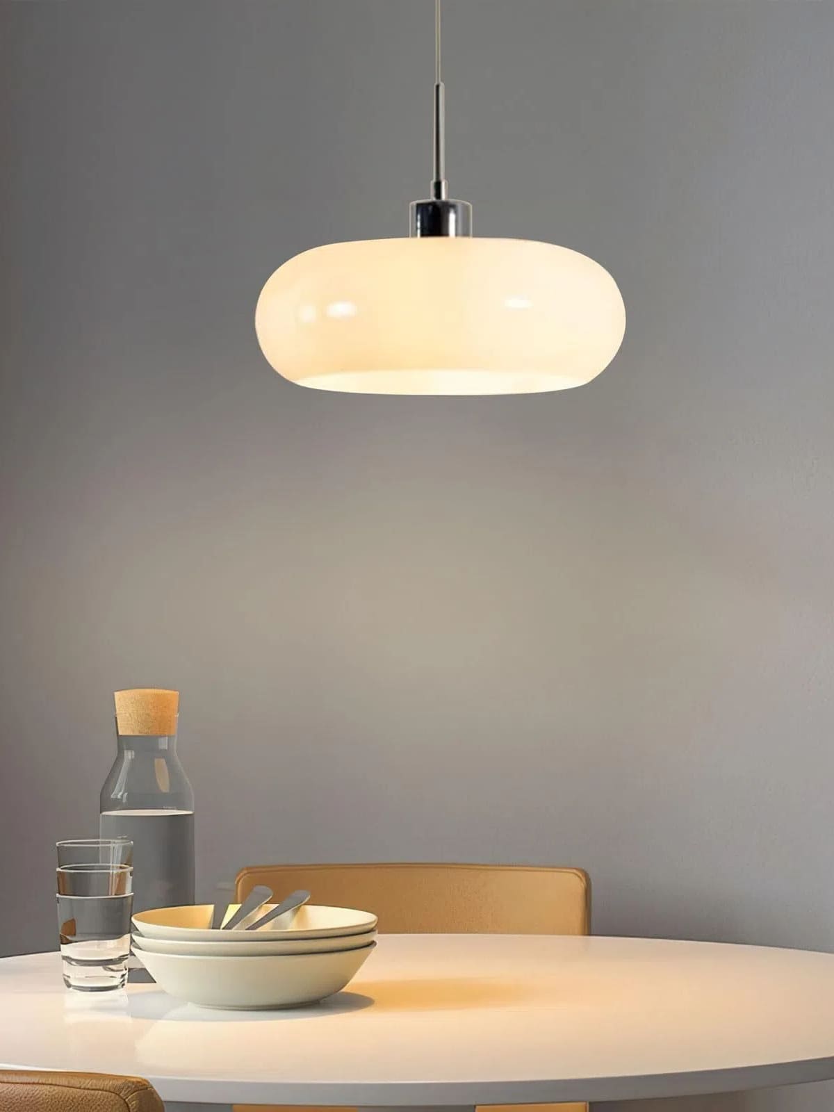 Bauhaus Glazen Hanglamp Metaal 11cm Nordic Design Eetkamer Keuken | Sansoti