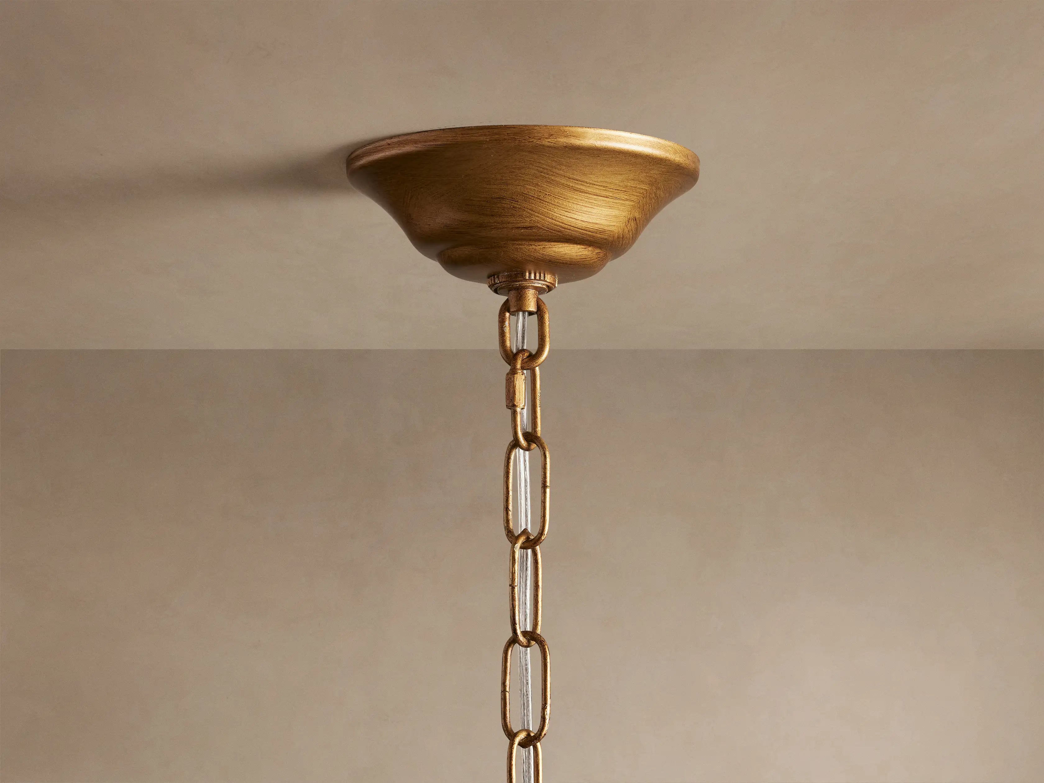 Keramische Kroonluchter met 160 Bladmotieven 106 cm Messing Ivoor Brons Ebben Woonkamer Eetkamer Plantinspiratie | Sansoti