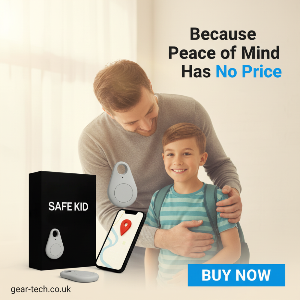 Kinder GPS-Tracker Waterdicht met Real-Time Locatie & SOS-Alarm | Klein, Licht, Draagtasje en Beveiligingsfuncties | Sansoti