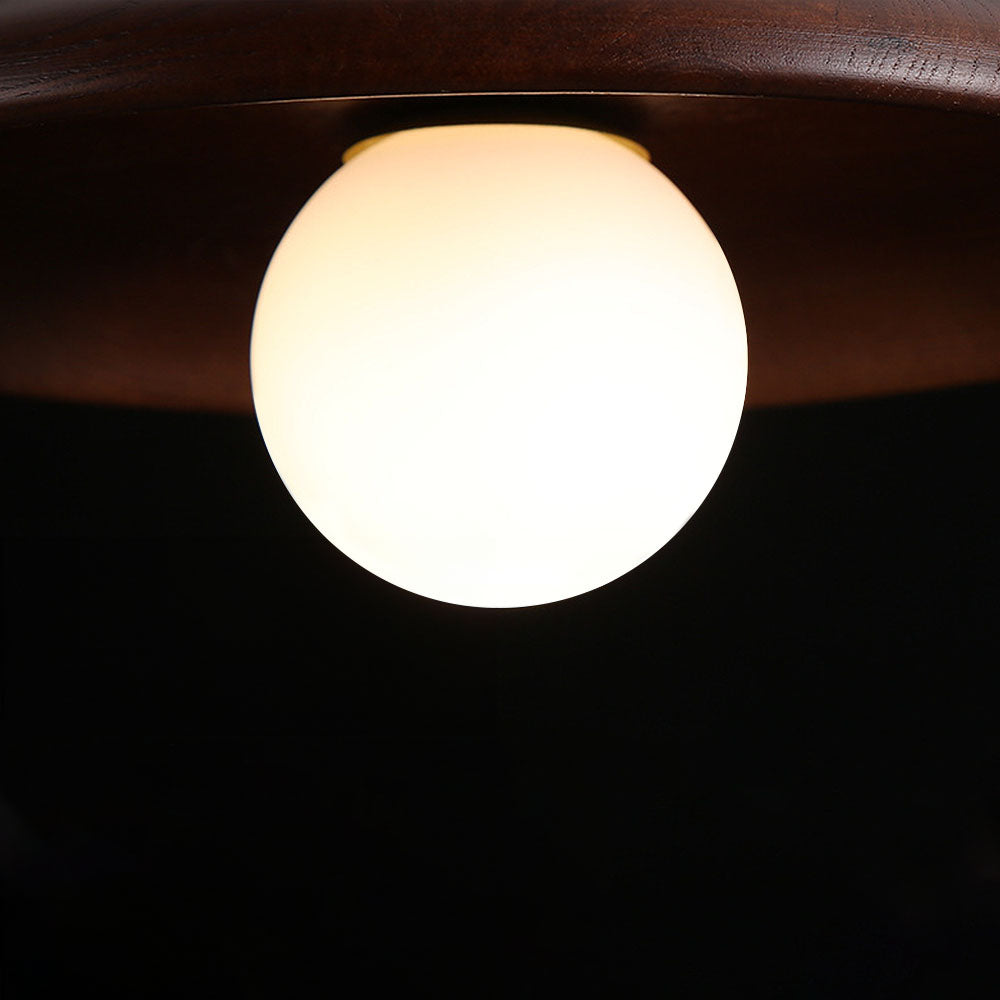 LED Plafondlamp Hout 15cm G4 Warm Licht Woonkamer Slaapkamer Gang Houten Plafondlamp Compact Rond Design | Sansoti