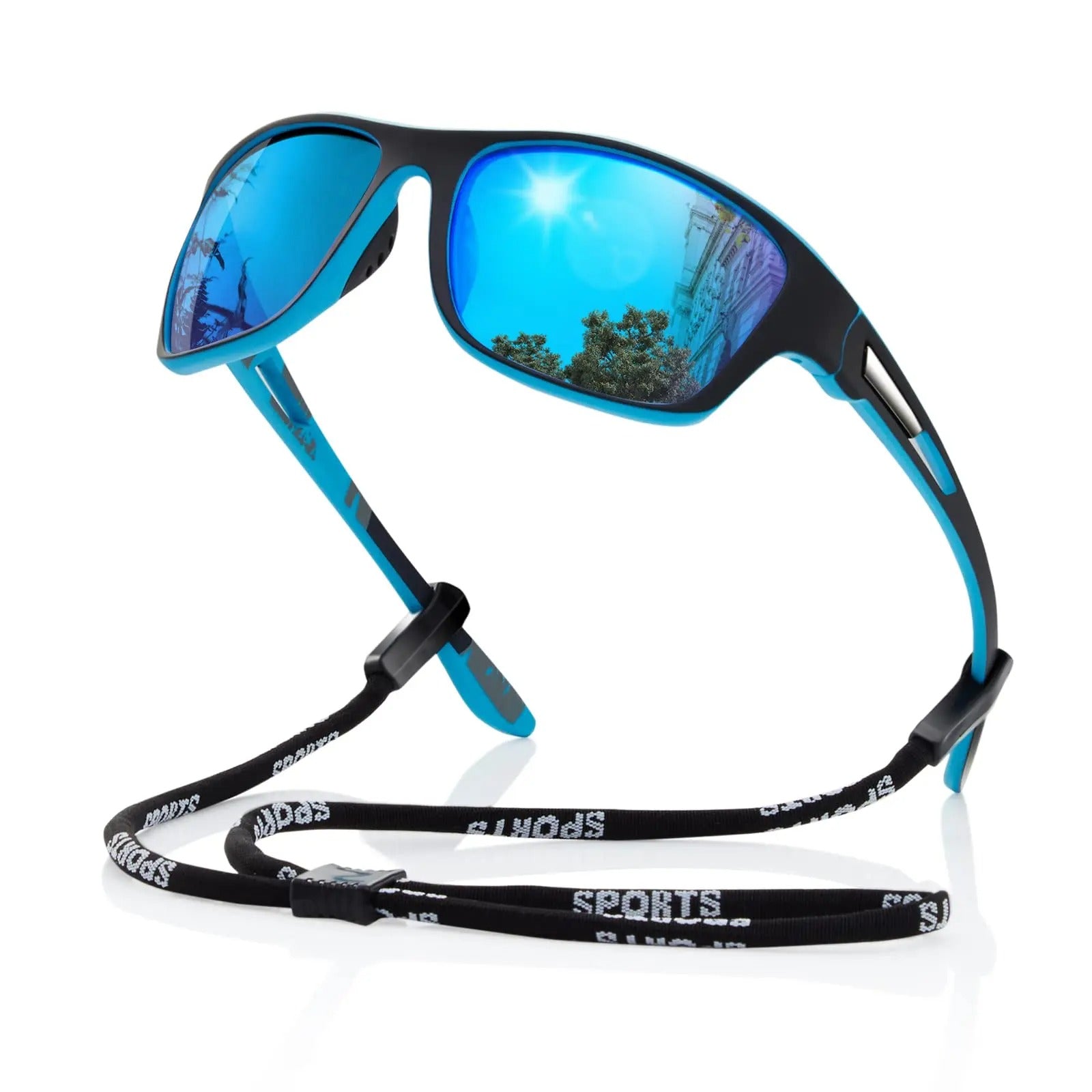 Sportieve Gepolariseerde Zonnebril – UV400 Bescherming – Wrap-Around Design voor Fietsen, Hardlopen & Outdoor Activiteiten | Lichtgewicht Anti-Reflectie Brillen | Sansoti
