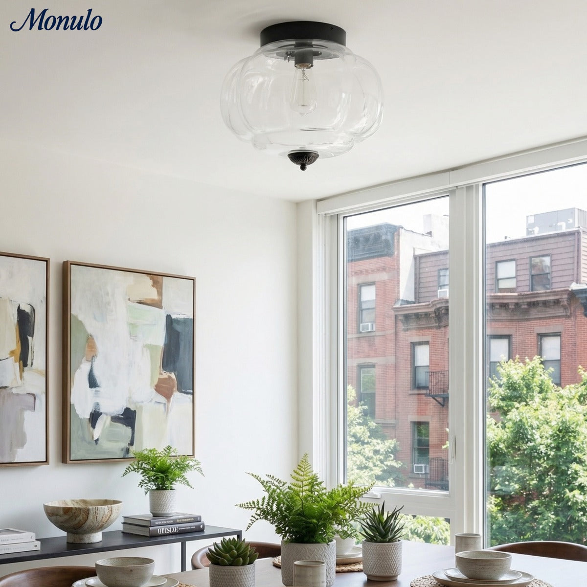 Plafondlamp Melkglas Glazen Kap Moderne Verlichting Scandinavische Stijl Woonkamer Eetkamer Slaapkamer Flush Mount | Sansoti